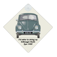 VW Beetle Type 114B 1949-50 Car Window Hanging Sign